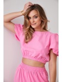 Women\'s summer set, pink blouse and skirt FG647 - Online store - Boutique